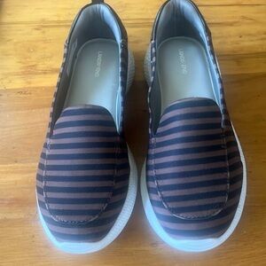 Lands' End Black and Brown Comfortable Slip-On Loafers
